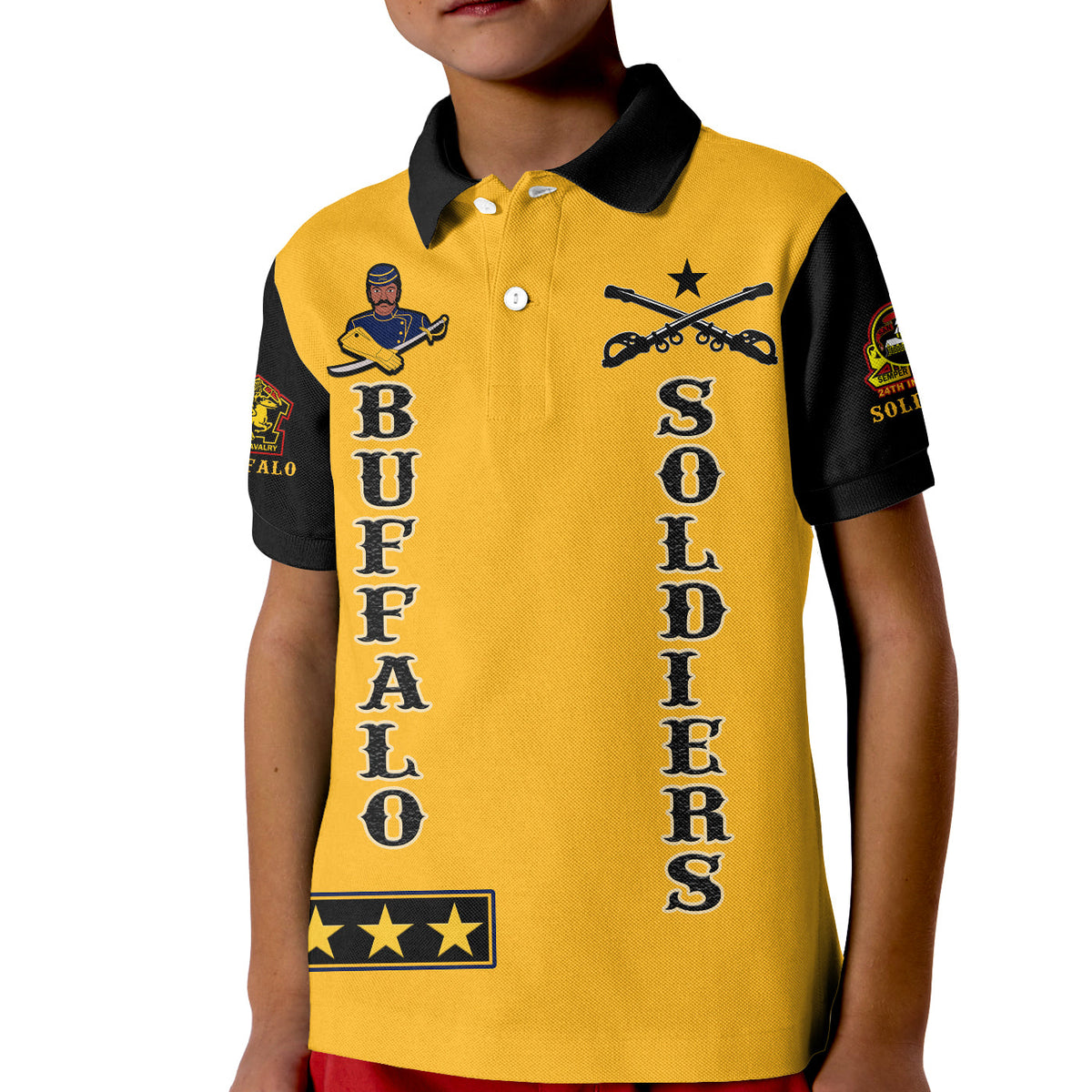 Custom Buffalo Soldiers Polo Shirt Motorcycle BSMC Club LT13 - Wonder Print Shop