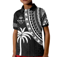 Custom Text and Number Fiji Rugby Sevens Polo Shirt KID Fijian 7s Tapa Polynesian LT13 - Wonder Print Shop