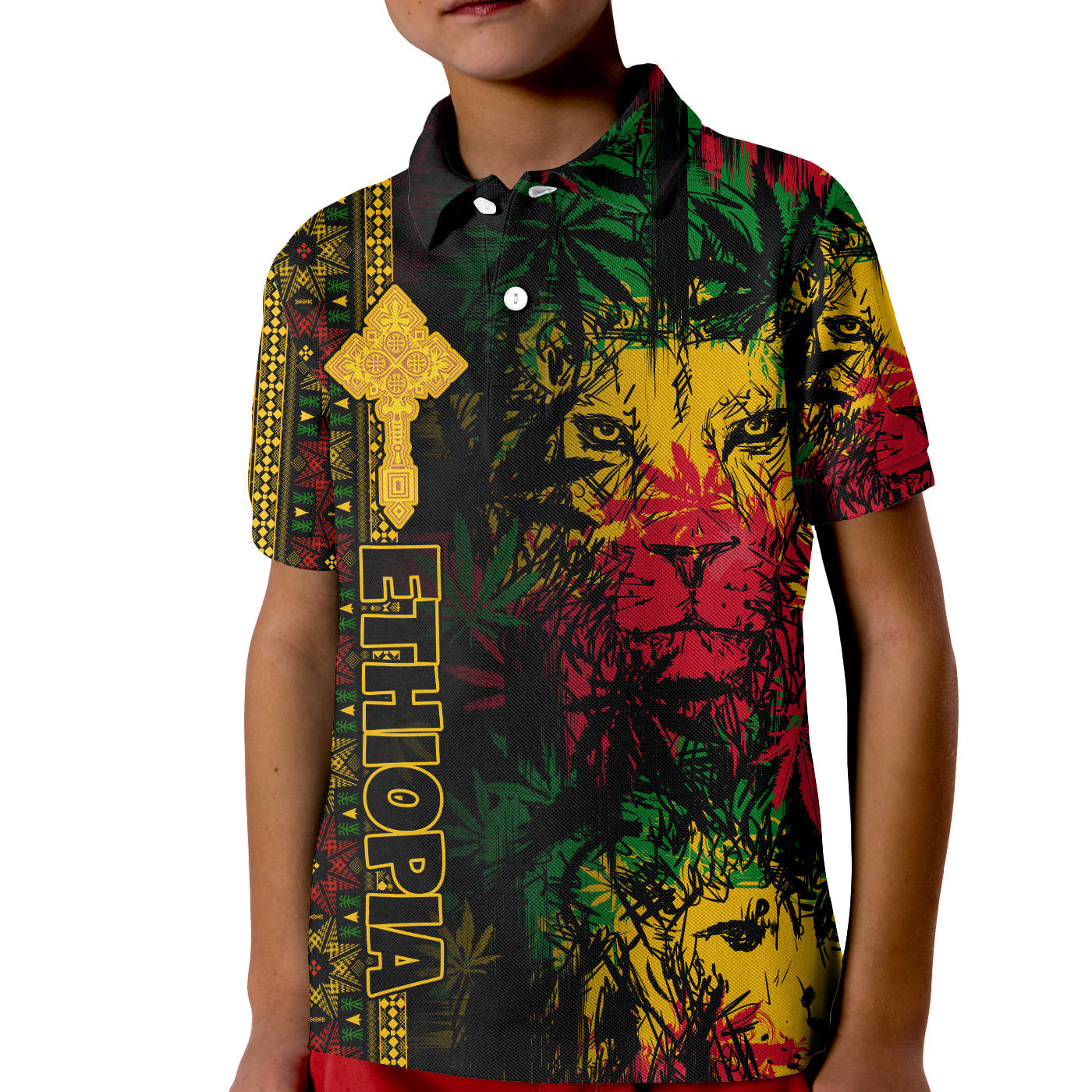 ethiopia-lion-reggae-polo-shirt-kid-ethiopian-cross