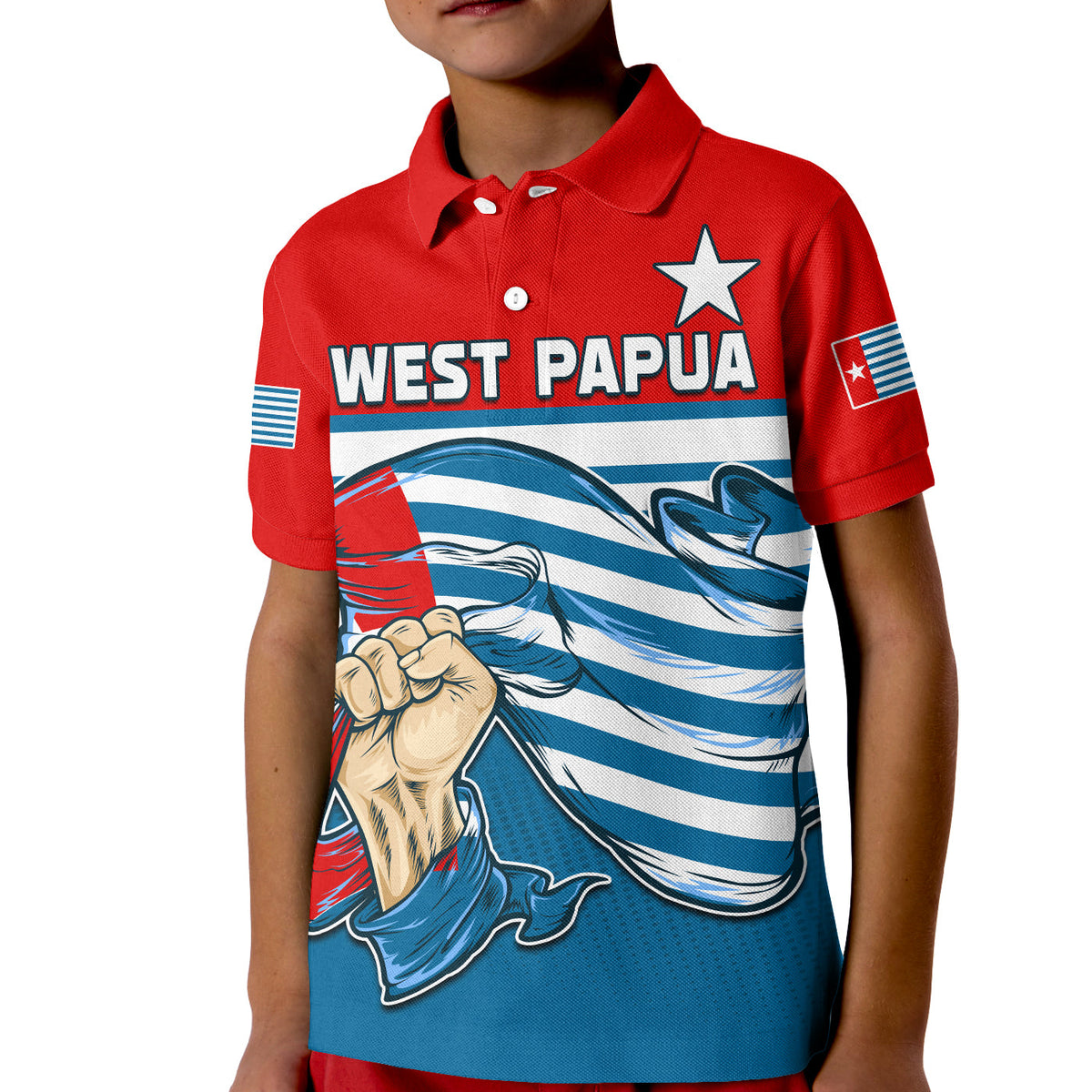 Free West Papua Polo Shirt One People One Soul Strong West Papuan LT13 - Wonder Print Shop