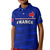 (Custom Text And Number) France Rugby Polo Shirt Outgoing Tour Allez Les Bleus - Wonder Print Shop