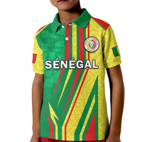 Senegal Football Polo Shirt KID Allez Les Lions Sporty Style - Wonder Print Shop