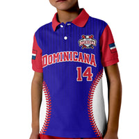 (Custom Text And Number) Dominican Republic Baseball Polo Shirt 2023 Version Blue - Wonder Print Shop