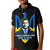 Custom Ukraine Polo Shirt Ukraine Gold Trident Slava Ukraini Black - Wonder Print Shop