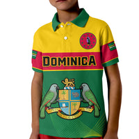 Custom Dominica Polo Shirt Dominican Coat Of Arms With Map - Wonder Print Shop