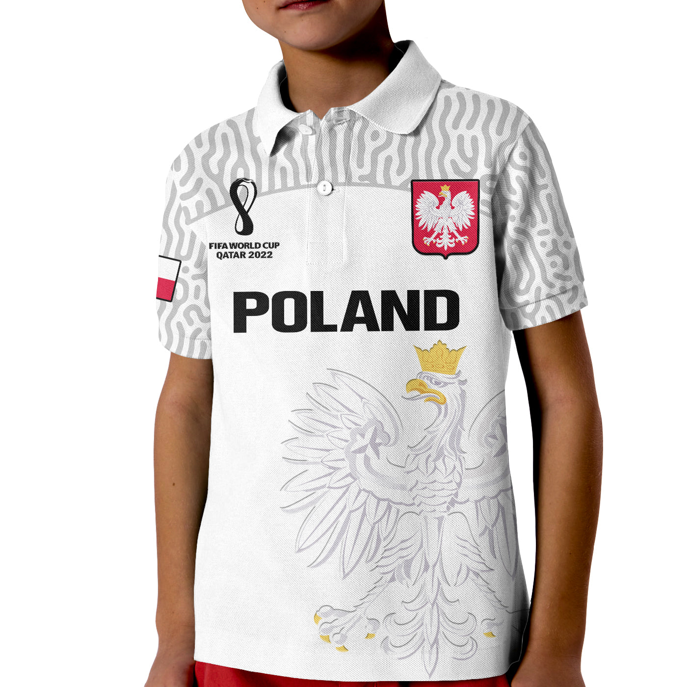 custom-text-and-number-poland-football-polo-shirt-kid-polska-world-cup-2022-white