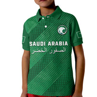 (Custom Text And Number) Saudi Arabia Football Polo Shirt Green Falcons Football 2022 - Wonder Print Shop