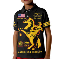 (Custom Text And Chapter) Buffalo Soldiers Polo Shirt BSMC United States Army Black - Wonder Print Shop