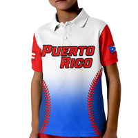 (Custom Text And Number) Puerto Rico Polo Shirt 2023 KID Baseball Sporty Version - Wonder Print Shop