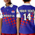 (Custom Text And Number) Croatia Football Polo Shirt Hrvatska Checkerboard Blue Version - Wonder Print Shop