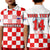 (Custom Text And Number) Croatia Football Polo Shirt Hrvatska Checkerboard Red Version - Wonder Print Shop