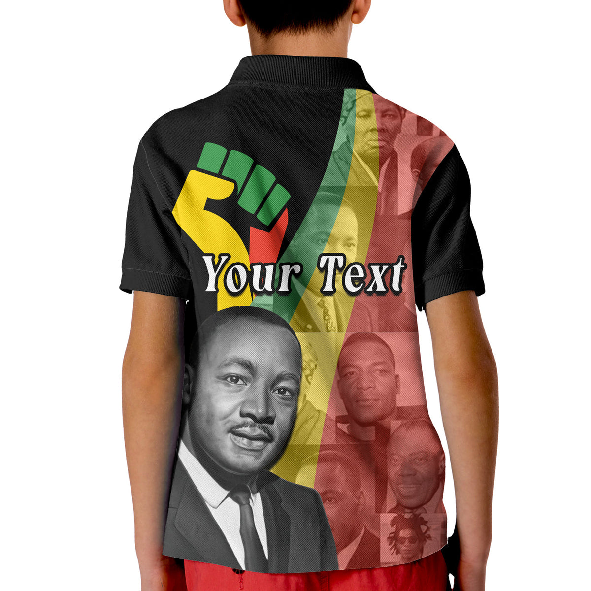 Custom Civil Rights Leaders Polo Shirt KID African American Black History Month - Wonder Print Shop