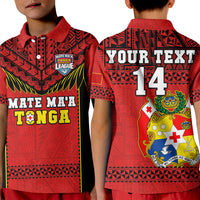 Custom Text And Number Tonga Rugby Polo Shirt Mate Maa Tonga Pacific Ngatu Black - Wonder Print Shop