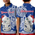 custom-personalised-new-zealand-christmas-polo-shirt-kid-hei-tiki-blue-pohutukawa-meri-kirihimete