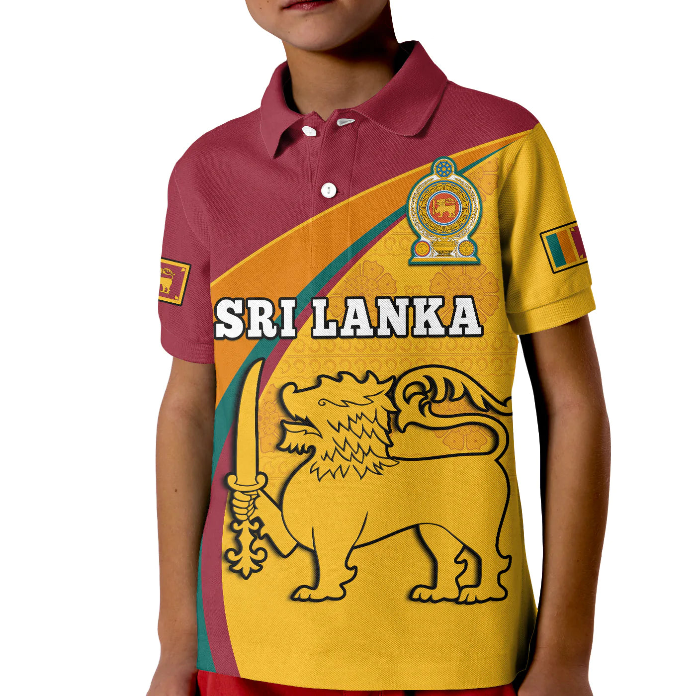 sri-lanka-polo-shirt-kid-sri-lankan-pattern-happy-75-years-of-independence