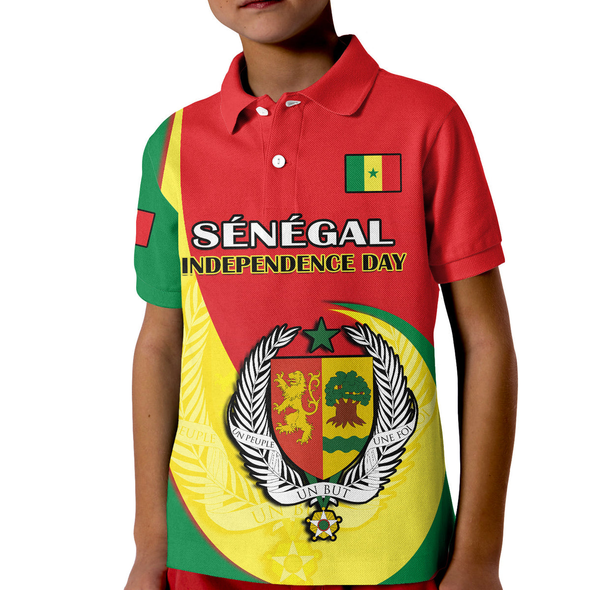 Custom Senegal Polo Shirt Happy 63th Independence Day - Wonder Print Shop
