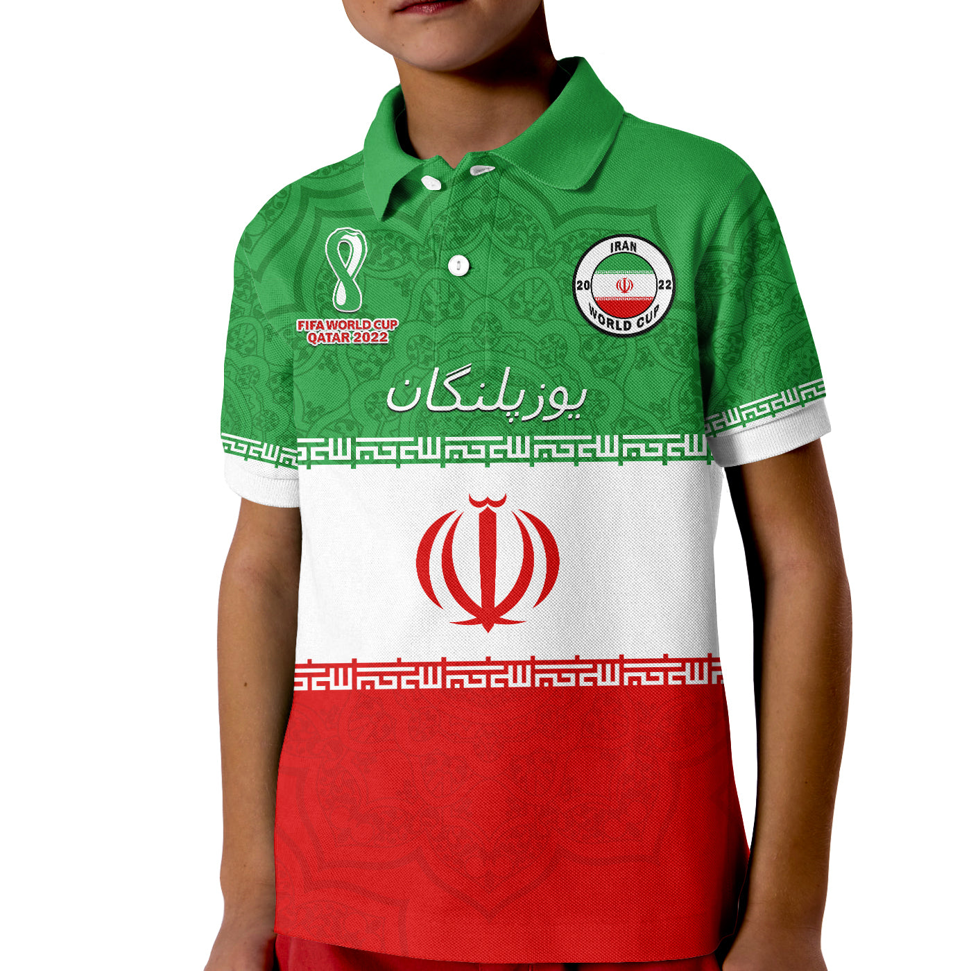 custom-personalised-iran-football-polo-shirt-kid-team-melli-champions-world-cup-2022