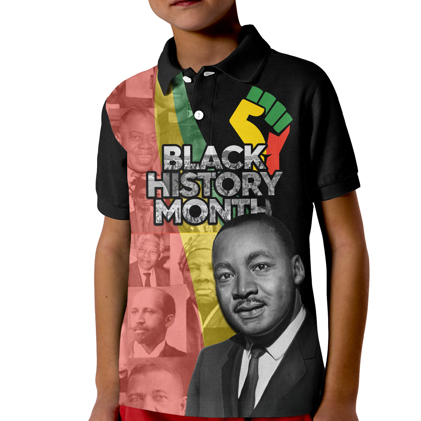 Custom Civil Rights Leaders Polo Shirt KID African American Black History Month - Wonder Print Shop