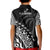 Fiji Rugby Polo Shirt KID Fijian Cibi Dance Tapa Pattern Black - Wonder Print Shop