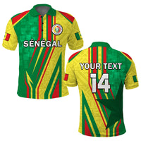 (Custom Text And Number) Senegal Football Polo Shirt Allez Les Lions Sporty Style - Wonder Print Shop
