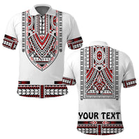 Custom Polynesian Polo Shirt Dashiki With Polynesian Tattoo Royal Version - Wonder Print Shop
