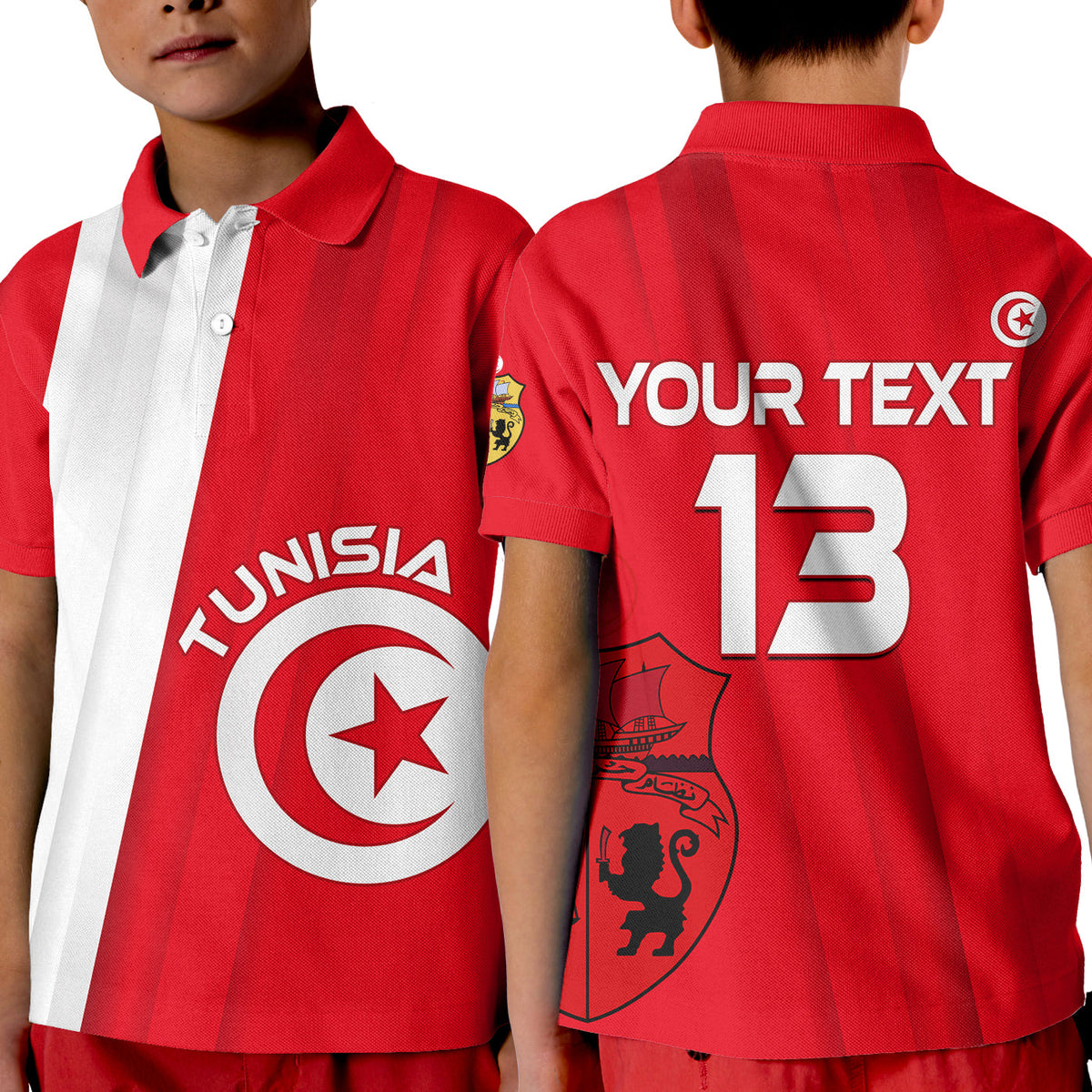 (Custom Text and Number) Tunisia Polo Shirt KID Always in My Heart LT13 - Wonder Print Shop