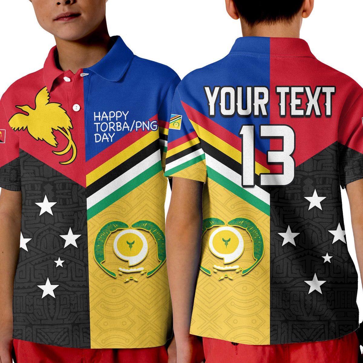 Custom Text and Number Torba PNG Day Polo Shirt 2022 Simple Polynesia LT13 - Wonder Print Shop