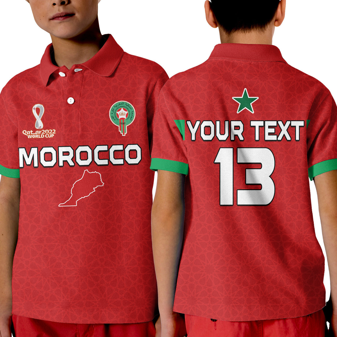 custom-text-and-number-morocco-football-polo-shirt-kid-champions-world-cup-soccer-proud