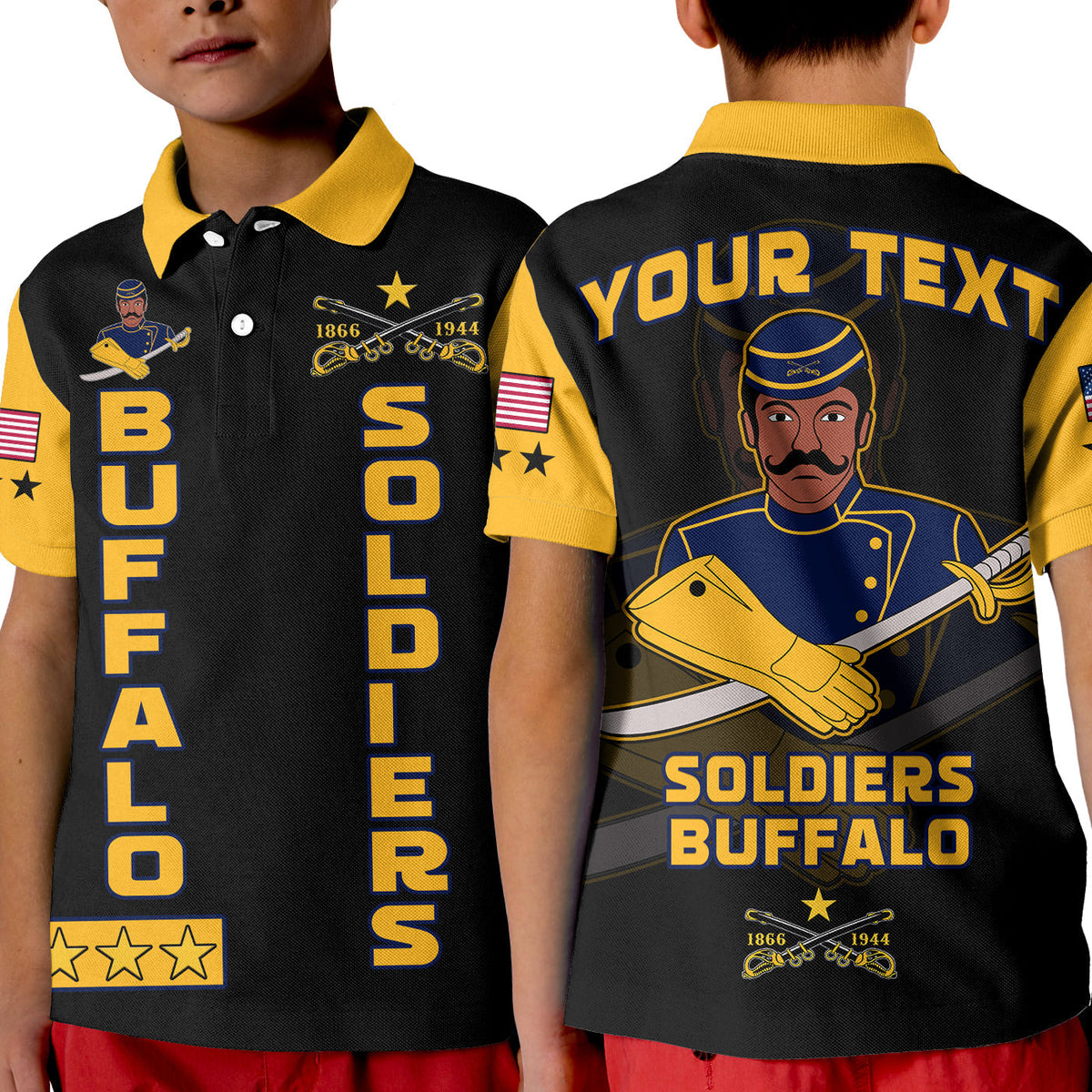Custom Buffalo Soldiers Polo Shirt BSMC Club Adore Motorcycle LT13 - Wonder Print Shop