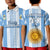 (Custom Text and Number) Argentina Football Polo Shirt Champions World Cup Gaucho Vamos LT13 - Wonder Print Shop