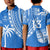 Custom Text and Number Fiji Rugby Sevens Polo Shirt Fijian 7s Tapa Polynesian Blue Ver.01 LT13 - Wonder Print Shop