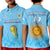 (Custom Text and Number) Argentina Football Polo Shirt Vamos Sky Champions World Cup Fire LT13 - Wonder Print Shop