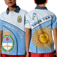Custom Argentina Polo Shirt Football 2022 Champions Blue Sky May Sun LT13 - Wonder Print Shop