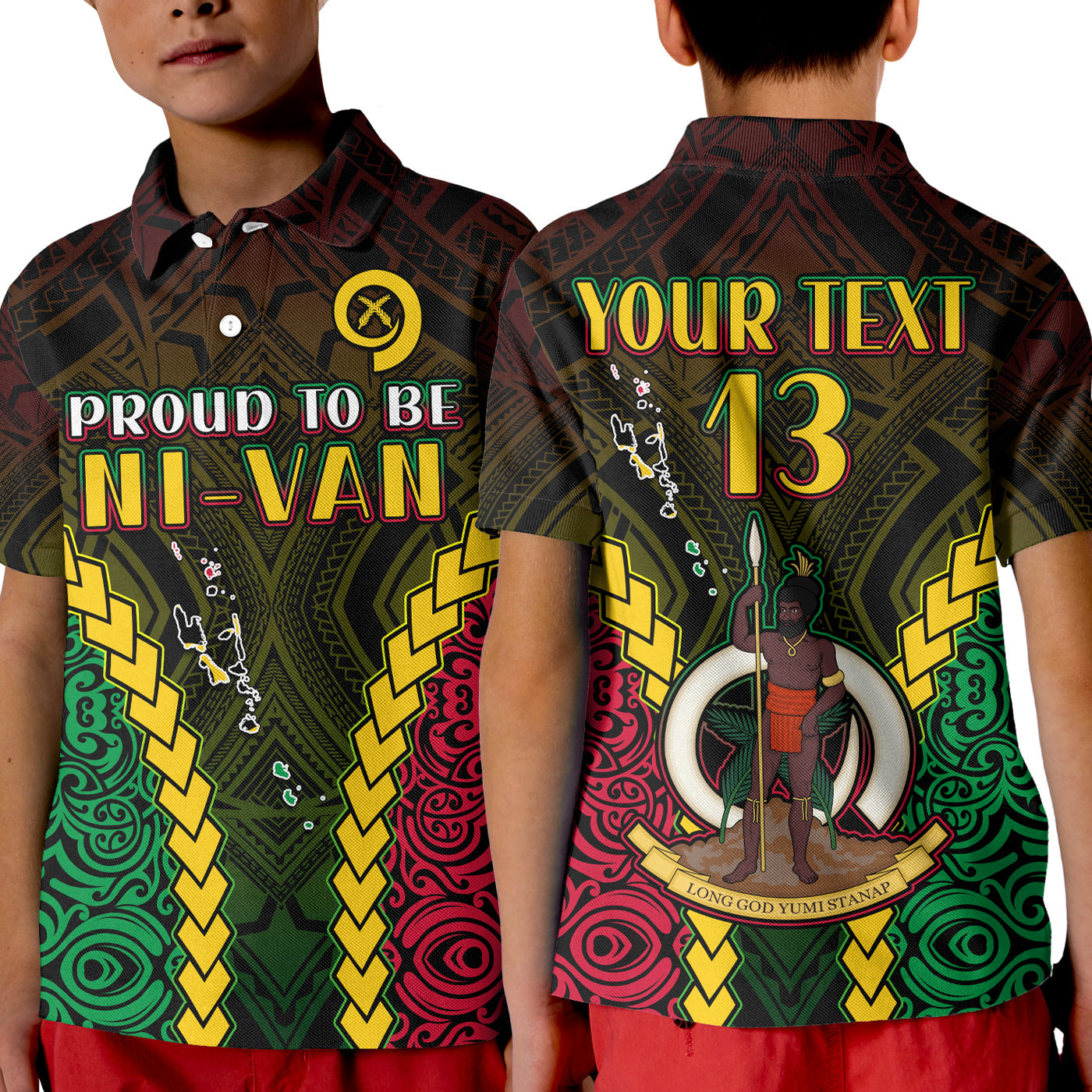 custom-text-and-number-vanuatu-indigenous-polo-shirt-kid-proud-to-be-ni-vanuatu-polynesian-pattern
