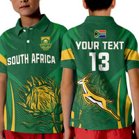 (Custom Text and Number) South Africa Rugby Polo Shirt Springboks Champion LT13 - Wonder Print Shop