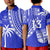 Custom Text and Number Fiji Rugby Sevens Polo Shirt Fijian 7s Tapa Polynesian Blue Ver.02 LT13 - Wonder Print Shop