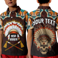Custom The First Americans Polo Shirt Indian Headdress With Skull LT13 - Wonder Print Shop