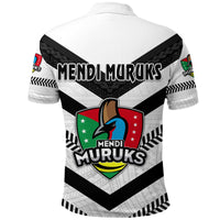 Papua New Guinea PRK Mendi Muruks Polo Shirt Rugby Polynesian White LT8 - Wonder Print Shop
