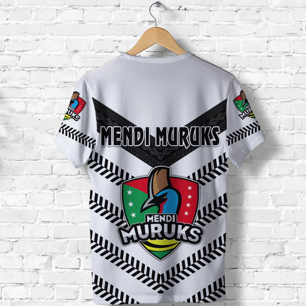 Papua New Guinea PRK Mendi Muruks T Shirt Rugby Original Style White LT8 - Wonder Print Shop