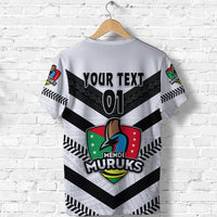 Custom Papua New Guinea PRK Mendi Muruks T Shirt Rugby Polynesian White, Custom Text And Number LT8 - Wonder Print Shop