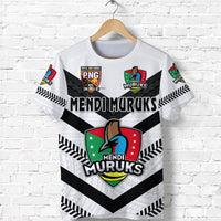Custom Papua New Guinea PRK Mendi Muruks T Shirt Rugby Polynesian White, Custom Text And Number LT8 - Wonder Print Shop