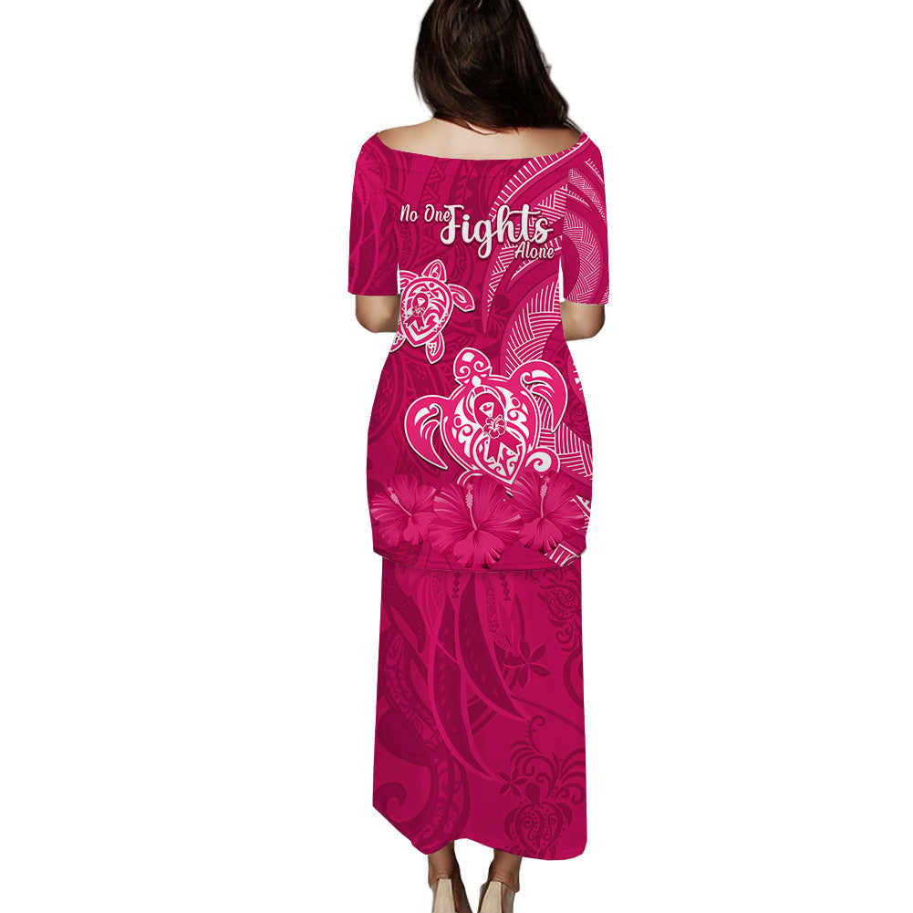 breast-cancer-awareness-puletasi-dress-hibiscus-polynesian-no-one-fights-alone