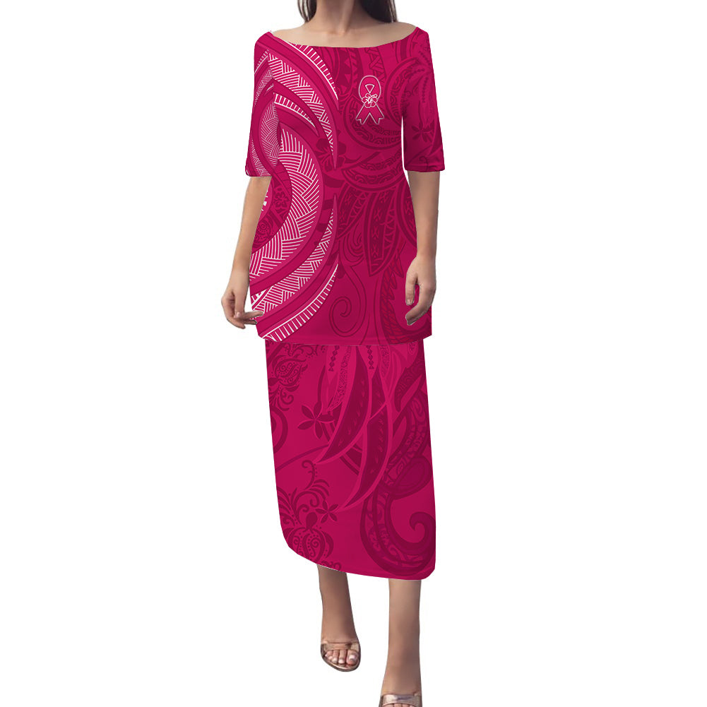 breast-cancer-awareness-puletasi-dress-hibiscus-polynesian-no-one-fights-alone