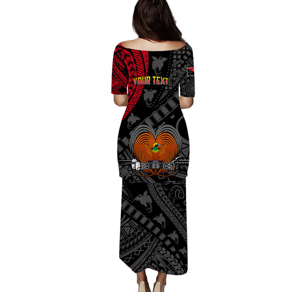 (Custom Personalised) Papua New Guinea Off Shoulder Long Dress Raggiana Birds Of Paradise Red LT13 main image 0
