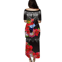 custom-personalised-guam-chamorro-puletasi-dress-guaman-latte-stone-tropical-flowers-black-version