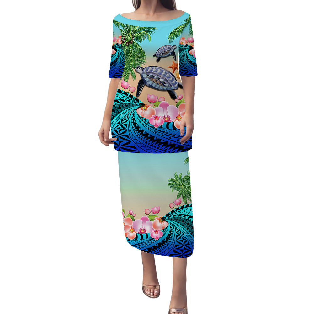 custom-personalised-polynesian-turtle-coconut-tree-and-orchids-puletasi-dress-style