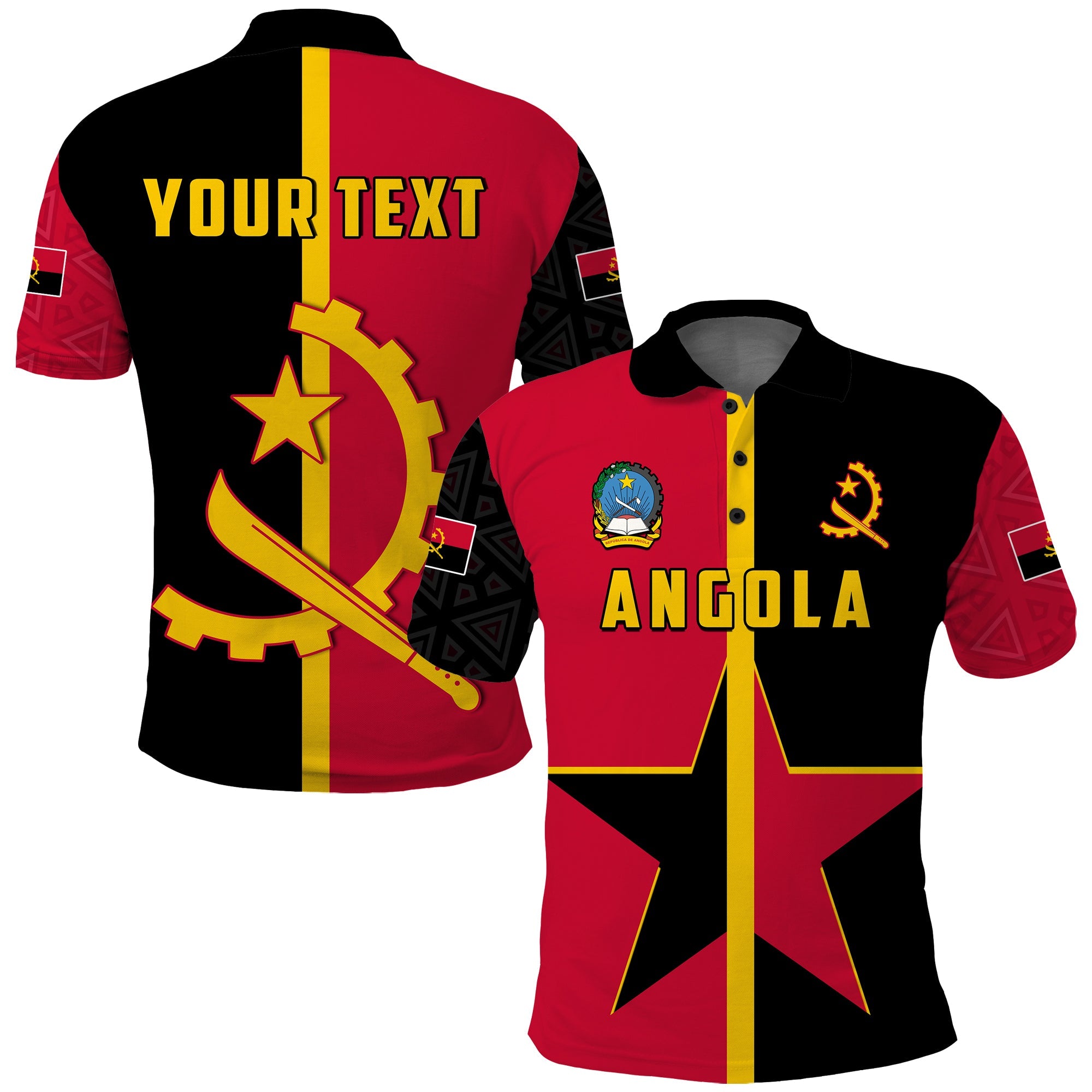 custom-personalised-angola-polo-shirt-star-and-flag-style-sporty