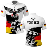 Custom Germany Polo Shirt Grunge Deutschland Flag and Eagle LT13 - Wonder Print Shop