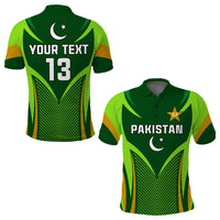 (Custom Text and Number) Pakistan Cricket Polo Shirt Green Shaheens Champion LT13 - Wonder Print Shop