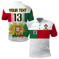 (Custom Text and Number) Portugal Football Polo Shirt Campeao Football 2022 White Sporty LT13 - Wonder Print Shop